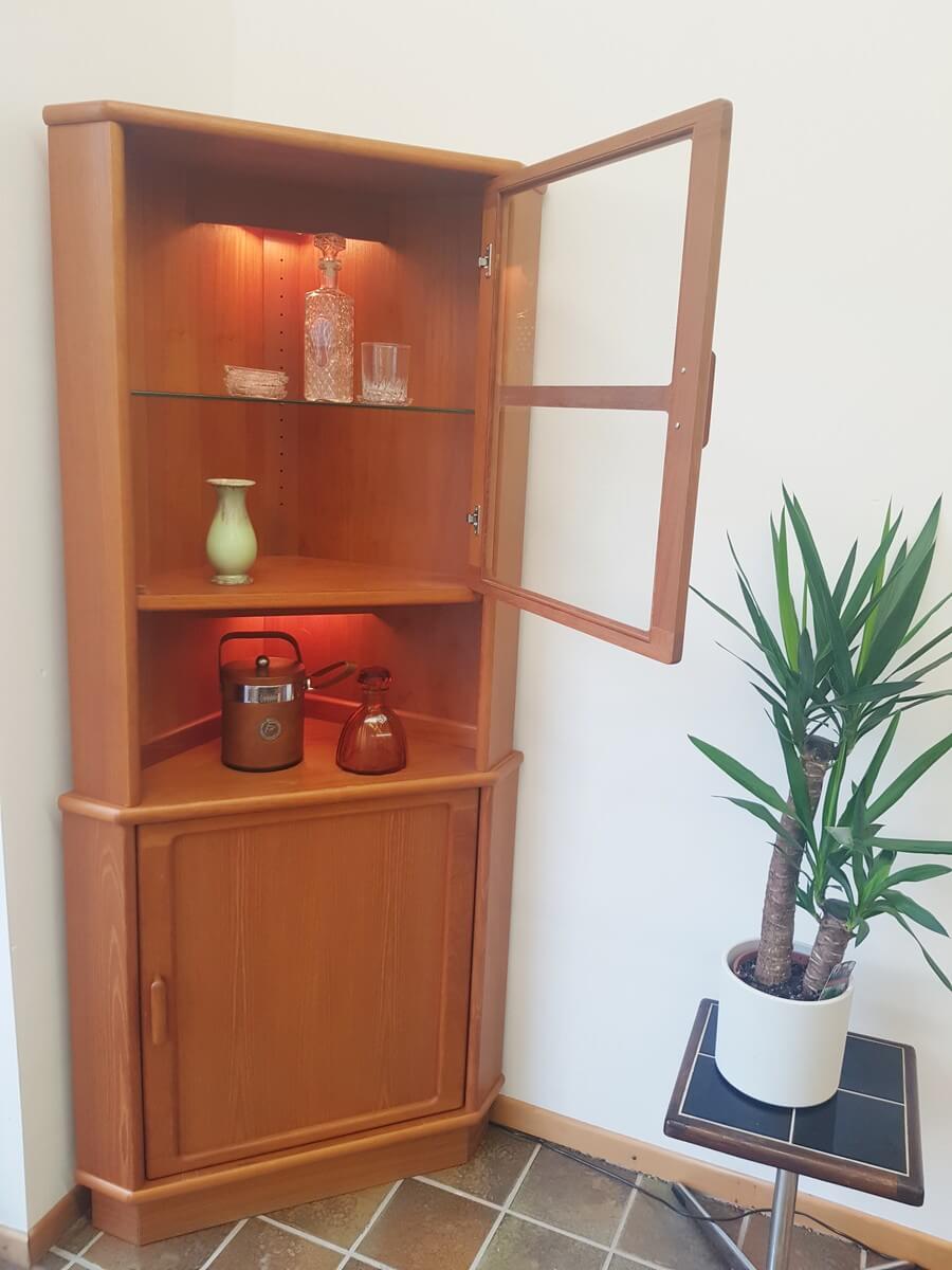 Teakholz, Eckschrank, Danish Design - deklamo