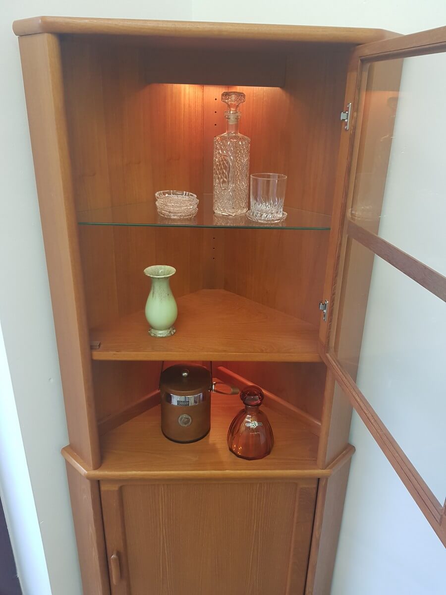 Teakholz, Eckschrank, Danish Design - deklamo