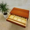 Nähksten, auf Rollen, Teak, Danish Design, Gelsted, BR, Rattankorb, Mid Century, Vintage, Made in Denmark