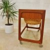 Nähksten, auf Rollen, Teak, Danish Design, Gelsted, BR, Rattankorb, Mid Century, Vintage, Made in Denmark
