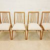 6er-Set, Stühle, Dining Chairs, Sprossen, ergonomisch, Kirschholz, 1960, Mid Century, Wollbezug, Danish Design, Designklassiker, Vintage
