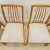 6er-Set, Stühle, Dining Chairs, Sprossen, ergonomisch, Kirschholz, 1960, Mid Century, Wollbezug, Danish Design, Designklassiker, Vintage