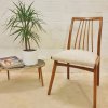 6er-Set, Stühle, Dining Chairs, Sprossen, ergonomisch, Kirschholz, 1960, Mid Century, Wollbezug, Danish Design, Designklassiker, Vintage