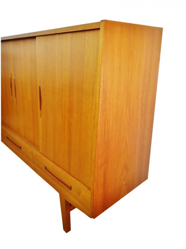 Highboard, Barschrank, Minibar, Vintage, 1960er, 1960's, Teak, Danish Design, Sweden, Schiebtüren, Sideboard