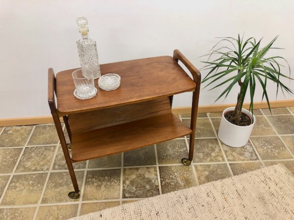 Mid Century Servierwagen, Teakholz, Opal Möbel