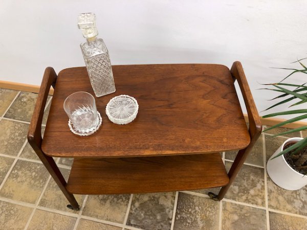 Mid Century Servierwagen, Teakholz, Opal Möbel