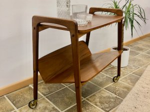 Mid Century Servierwagen, Teakholz, Opal Möbel