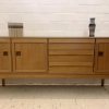 Teakholz, Teak Sideboard, Vintage, Danish Design, 1969, Anrichte, Schubladen, Doppeltür, hell, schlicht, Designklassiker, Mid Century, Modern