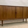 Omann Jun, Nr. 19, Teak Sideboard, Danish Design, Designklassiker, Schiebetüren, Highboard, Vintage, 1960, Mid Century, Schubladen