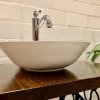Vintage Waschtisch, Retro Waschtisch, Waschbecken, Aufsatzwaschbecken, Nähtisch, Nähmaschine, Singer, weiß, Porzellan, Eiche, Mid Century, alter Waschtisch, Gäste WC, Retro Waschbecken