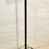Mid Century Garderobenständer, 1960er, Metall, massiv, Kunststoffhaken, schlicht, loft, industrie, Schirmständer, schwarz weiß, verchromt