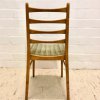4er Set, Dining Chairs, Esszimmer Stühle, Mid Centur, Vintage, 1960, 60's, hell, Kirschholz, samt, gepolstert