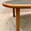 Teakholz Couchtisch, Coffeetable, Tue Poulsen, Made in Denmark, Danish Design, Vintage, Mid Century, Teak, Keramik, Schiefer, handmade, Handarbeit, 1970, hell, Granit, Mosaik, Fliesen, Designklassiker, Designer, Dyrlund