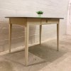 1950er Küchentisch, Holz, Resopal, weiß, mit Schublade, grau, shabby, vintage, Mid Century, Designklassiker Möbel, 1950's, 50er