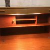 Vintage Sekretär, helles Eichenholz, eckig, schlicht, beleuchtet, Türen, Schubladen, Mid Century Möbel, Designklassiker, 1970er, 60er