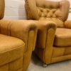 Vintage Clubsessel, Leder gelb, Echtleder, Lounge Sessel, Curry, Senf, 1960, 1970, Mid Century, Vintage, auf Rollen, Designklassiker, Mid Century Möbel, Vintage Möbel