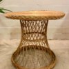 Vintage Korbsessel mit Tisch, Ratten, Mid Century, 1970, CLubsessel, Loungsessel, Rattansessel, Basket chair, runder Tisch, Hochlehner, Mid Century Möbel, Vintage Möbel, Designklassiker