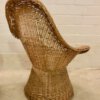 Vintage Korbsessel mit Tisch, Ratten, Mid Century, 1970, CLubsessel, Loungsessel, Rattansessel, Basket chair, runder Tisch, Hochlehner, Mid Century Möbel, Vintage Möbel, Designklassiker
