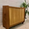 Mid Century Schuhschrank, Vintage 1950's, Kirschholz, Nadelsreifen, groß, Danish Design, Nausbaum, Vintage Möbel, Mid Century Möbel, Flurkommmode, Designklassiker, 1960er, 1970's