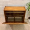 Mid Century Schuhschrank, Vintage 1950's, Kirschholz, Nadelsreifen, groß, Danish Design, Nausbaum, Vintage Möbel, Mid Century Möbel, Flurkommmode, Designklassiker, 1960er, 1970's