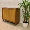 Mid Century Schuhschrank, Vintage 1950's, Kirschholz, Nadelsreifen, groß, Danish Design, Nausbaum, Vintage Möbel, Mid Century Möbel, Flurkommmode, Designklassiker, 1960er, 1970's