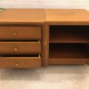 Regal-Würfel, WKS Möbel 1960's, Nussbaum, Container, Schubladen, verschließbar, Vintage Möbel, Mid Century Möbel, WKS Möbel, Tief und Schmal, helle Holz, 1970