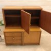 Regal-Würfel, WKS Möbel 1960's, Nussbaum, Container, Schubladen, verschließbar, Vintage Möbel, Mid Century Möbel, WKS Möbel, Tief und Schmal, helle Holz, 1970