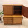 Regal-Würfel, WKS Möbel 1960's, Nussbaum, Container, Schubladen, verschließbar, Vintage Möbel, Mid Century Möbel, WKS Möbel, Tief und Schmal, helle Holz, 1970