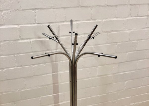 Fritz Hansen Coat tree, Garderobenständer 1970, Danish Design, verchromt, Garderobe, Industrie, Loft, Designklassiker, Mid Century, Vintage