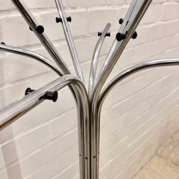 Fritz Hansen Coat tree, Garderobenständer 1970, Danish Design, verchromt, Garderobe, Industrie, Loft, Designklassiker, Mid Century, Vintage