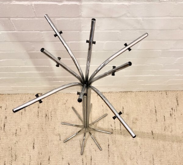 Fritz Hansen Coat tree, Garderobenständer 1970, Danish Design, verchromt, Garderobe, Industrie, Loft, Designklassiker, Mid Century, Vintage
