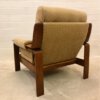 Mid Century Sessel, Easy Chair 1960's, Holz, god, gelb, gemustert, Komfort, Vintage, 1960, 1970, Mid Century Möbel, Designklassiker, gepolsterte Armlehnen