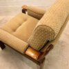 Mid Century Sessel, Easy Chair 1960's, Holz, god, gelb, gemustert, Komfort, Vintage, 1960, 1970, Mid Century Möbel, Designklassiker, gepolsterte Armlehnen
