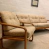 Vintage Teakholz-Garnitur HS Design, Danish 1970er, Teak, helle Bezüge, Wollbezug, Mid Century, 1960, Vintage Möbel, Made in Denmark, Danish Design