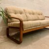 Vintage Teakholz-Garnitur HS Design, Danish 1970er, Teak, helle Bezüge, Wollbezug, Mid Century, 1960, Vintage Möbel, Made in Denmark, Danish Design