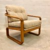 Vintage Teakholz-Garnitur HS Design, Danish 1970er, Teak, helle Bezüge, Wollbezug, Mid Century, 1960, Vintage Möbel, Made in Denmark, Danish Design