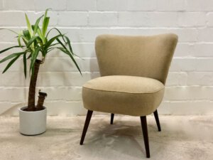 Mid Century Cocktailsessel, 1950er, hell, beige, Clubsessel, Mid Century, Vintage, 1960, 1970