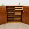 Mid Century Highboard, Nussbaum 1960's, Vintage Schrank, Kleiderkommode, Schubladen, Verschließbar, Fächer, Anrichte, Sideboard, helles Holz