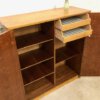 Mid Century Highboard, Nussbaum 1960's, Vintage Schrank, Kleiderkommode, Schubladen, Verschließbar, Fächer, Anrichte, Sideboard, helles Holz