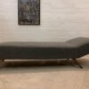 Mid Century Daybed, 1960's blau/grau, Nausbaumholz, Danish Design, Recamiere; Chaiselounge, Sofa, Vintage, Designklassiker, 1970's Federkern