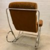 Vintage Schaukelstuhl, 1970's verchromt, braun, orange, gepolsterte Armlehnen, gepolstert, Mid Century, Vintage, Sessel, Clubsessel, Designklassiker