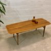 Surfboard Couchtisch, Coffee Table 1960's, Mid Century, Vintage, Designklassiker, Nussbaum, Maserung, Patina, Danish Design, Loft, Industrial, 1950's, 1970's