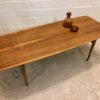 Surfboard Couchtisch, Coffee Table 1960's, Mid Century, Vintage, Designklassiker, Nussbaum, Maserung, Patina, Danish Design, Loft, Industrial, 1950's, 1970's