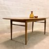 Surfboard Couchtisch, Coffee Table 1960's, Mid Century, Vintage, Designklassiker, Nussbaum, Maserung, Patina, Danish Design, Loft, Industrial, 1950's, 1970's