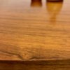 Palisander Coffeetable, rund, Theobald, verchromt, Metall, Untergestell, 1960's, Mid Century, Vintage, Couchtisch, 1970's, Industrial, Loft