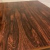 Palisander Coffee Table, Couchtisch 1970's, verchromte Metallfüße, Rosewood, Maserung, braun, Mid Century, Designklassiker, Vintage, 1960's, Beistelltisch