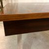 Palisander Coffee Table, Couchtisch 1970's, verchromte Metallfüße, Rosewood, Maserung, braun, Mid Century, Designklassiker, Vintage, 1960's, Beistelltisch