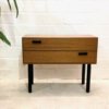 Vintage Flurkonsole, Kommode 1960's, Schränkchen, hellbraun, Mid Century