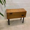 Vintage Flurkonsole, Kommode 1960's, Schränkchen, hellbraun, Mid Century