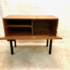 Vintage Flurkonsole, Kommode 1960's, Schränkchen, hellbraun, Mid Century